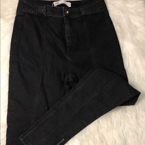 Zara z1975 denim high rise zip skinny jean